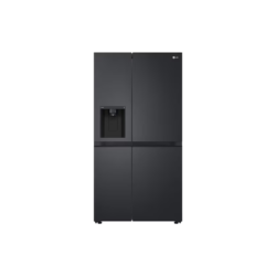 635L Side by Side Fridge in Matte Black